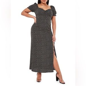 Missguided Plus Milkmaid Tie Bust Midi Dress 12